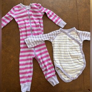 Striped Toddler Onesie and Pajama Set